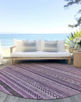 LOOMLAN Rugs Luthyra Purple Washable Indoor-Outdoor Rug