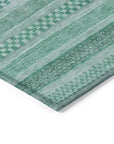 LOOMLAN Rugs Luthyra Turquoise Washable Indoor-Outdoor Rug