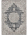 LOOMLAN Rugs Lyra Black Washable Indoor-Outdoor Rug