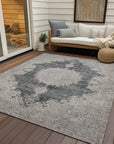 LOOMLAN Rugs Lyra Black Washable Indoor-Outdoor Rug