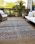 LOOMLAN Rugs Maelis Brown Washable Indoor-Outdoor Rug