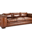 Maestro Large Size Low Profile Leather Couch Wide Arms - LOOMLAN - Uptown Sebastian - Sofas & Loveseats
