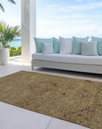 LOOMLAN Rugs Malia Brown Washable Indoor-Outdoor Rug