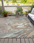 LOOMLAN Rugs Malika Beige Washable Indoor-Outdoor Rug