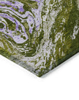 LOOMLAN Rugs Malika Olive Washable Indoor-Outdoor Rug