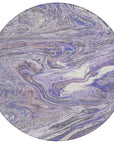 LOOMLAN Rugs Malika Purple Washable Indoor-Outdoor Rug