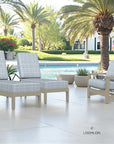 Telescope Leeward Deep Seat Cushion Adjustable Outdoor Chaise