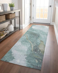 Marvelle Teal Washable Indoor - Outdoor Rug - LOOMLAN - LOOMLAN Rugs - Outdoor Rugs