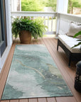 Marvelle Teal Washable Indoor - Outdoor Rug - LOOMLAN - LOOMLAN Rugs - Outdoor Rugs