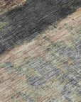 LOOMLAN Rugs Mehriza Brown Washable Indoor-Outdoor Rug