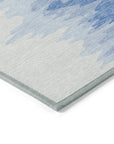 LOOMLAN Rugs Meleya Blue Washable Indoor-Outdoor Rug