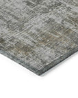 LOOMLAN Rugs Mezzara Gray Washable Indoor-Outdoor Rug