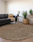 LOOMLAN Rugs Mirelia Brown Washable Indoor-Outdoor Rug