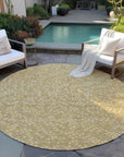 LOOMLAN Rugs Mirelia Gold Washable Indoor-Outdoor Rug