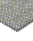 LOOMLAN Rugs Mirelia Gray Washable Indoor-Outdoor Rug