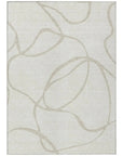 LOOMLAN Rugs Mirelle Ivory Washable Indoor-Outdoor Rug
