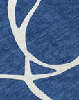 LOOMLAN Rugs Mirelle Navy Washable Indoor-Outdoor Rug