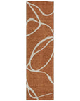 LOOMLAN Rugs Mirelle Orange Washable Indoor-Outdoor Rug