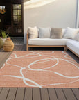 LOOMLAN Rugs Mirelle Salmon Washable Indoor-Outdoor Rug
