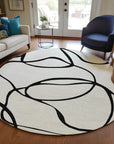 LOOMLAN Rugs Mirelle White Washable Indoor-Outdoor Rug