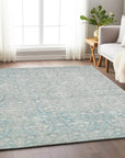 LOOMLAN Rugs Monavia Teal Washable Indoor-Outdoor Rug