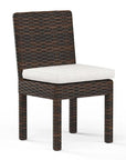 Montecito Sunbrella Armless Outdoor Dining Chair 2PC - LOOMLAN - Sunset West - Outdoor Dining Chairs