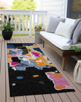 LOOMLAN Rugs Mysa Black Washable Indoor-Outdoor Rug