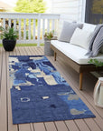 LOOMLAN Rugs Mysa Blue Washable Indoor-Outdoor Rug