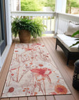 LOOMLAN Rugs Nafeza Orange Washable Indoor-Outdoor Rug