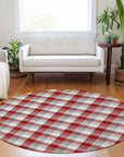 LOOMLAN Rugs Nahlia Red Washable Indoor-Outdoor Rug