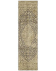 LOOMLAN Rugs Naraxa Brown Washable Indoor-Outdoor Rug