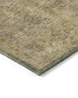 LOOMLAN Rugs Naraxa Brown Washable Indoor-Outdoor Rug
