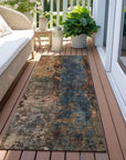 LOOMLAN Rugs Nayara Blue Washable Indoor-Outdoor Rug