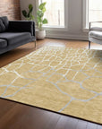 LOOMLAN Rugs Nazira Gold Washable Indoor-Outdoor Rug