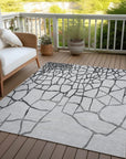 LOOMLAN Rugs Nazira Gray Washable Indoor-Outdoor Rug