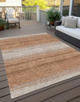 LOOMLAN Rugs Nira Orange Washable Indoor-Outdoor Rug