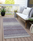 LOOMLAN Rugs Nira Purple Washable Indoor-Outdoor Rug