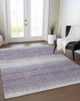 LOOMLAN Rugs Nira Purple Washable Indoor-Outdoor Rug