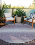 LOOMLAN Rugs Nira Purple Washable Indoor-Outdoor Rug