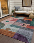 LOOMLAN Rugs Noel Orange Washable Indoor-Outdoor Rug