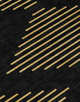LOOMLAN Rugs Norelia Black Washable Indoor-Outdoor Rug
