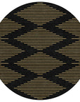 LOOMLAN Rugs Norelia Black Washable Indoor-Outdoor Rug