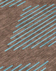 LOOMLAN Rugs Norelia Brown Washable Indoor-Outdoor Rug