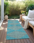 LOOMLAN Rugs Norelia Teal Washable Indoor-Outdoor Rug