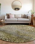 LOOMLAN Rugs Nuvane Brown Washable Indoor-Outdoor Rug