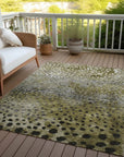 LOOMLAN Rugs Nuvane Brown Washable Indoor-Outdoor Rug