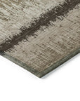 LOOMLAN Rugs Nyelle Brown Washable Indoor-Outdoor Rug