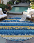 LOOMLAN Rugs Nyelle Navy Washable Indoor-Outdoor Rug