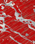 LOOMLAN Rugs Oceana Red Washable Indoor-Outdoor Rug