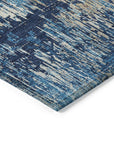 LOOMLAN Rugs Onyxia Blue Washable Indoor-Outdoor Rug